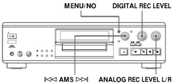 SONY MDSJA555ES - Réglage du niveau d'enregistrement - 1