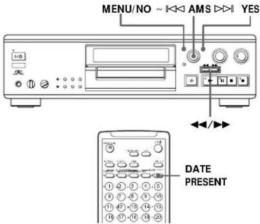 SONY MDSJA555ES - Setting the Clock - 1