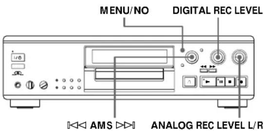 SONY MDSJA555ES - Adjusting the Recording Level - 1