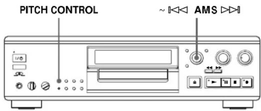SONY MDSJA555ES - Changement de la vitesse (fonction de réglage de vitesse) - 1
