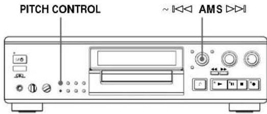 SONY MDSJA555ES - Changing the Pitch (Pitch Control Function) - 1