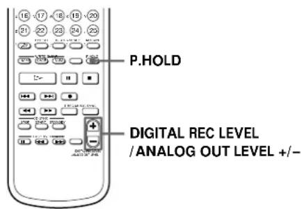 SONY MDSJA555ES - Réglage du niveau d'enregistrement - 2