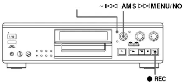 SONY MDSJA555ES - Inscription des numérores de plaque pendant l'enregistrement (Marquage de plage) - 1