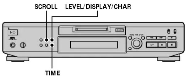 SONY MDSJE530 - Utilisation de l'afficheur - 1