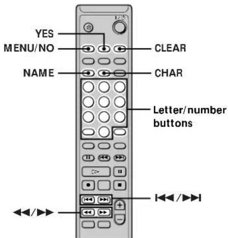 SONY MDSJE530 - Naming a Track or MD - 2