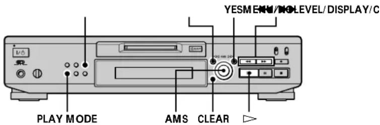 SONY MDSJE530 - Creation d'un programme de lecture (lecture d'un programme) - 1