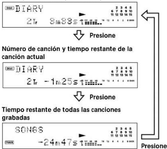 SONY MDSJE530 - Puede comprabar el tiempo restante - 1