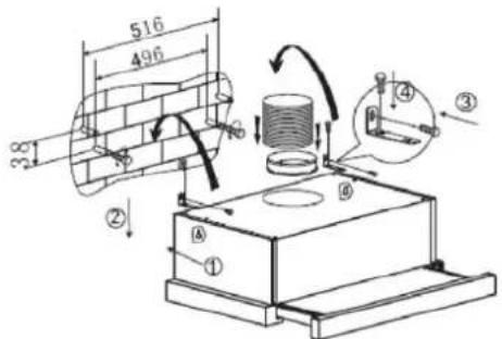 HOOVER HFT600X - INSTALLACION (Montaje en pared) - 4