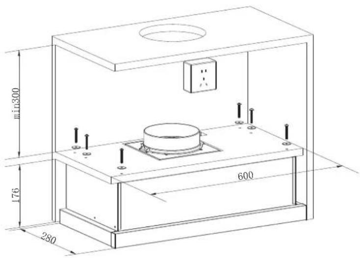HOOVER HFT600X - Installation (sur un meuble) - 3
