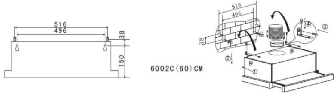 HOOVER HFT600X - Installation (murale) - 3