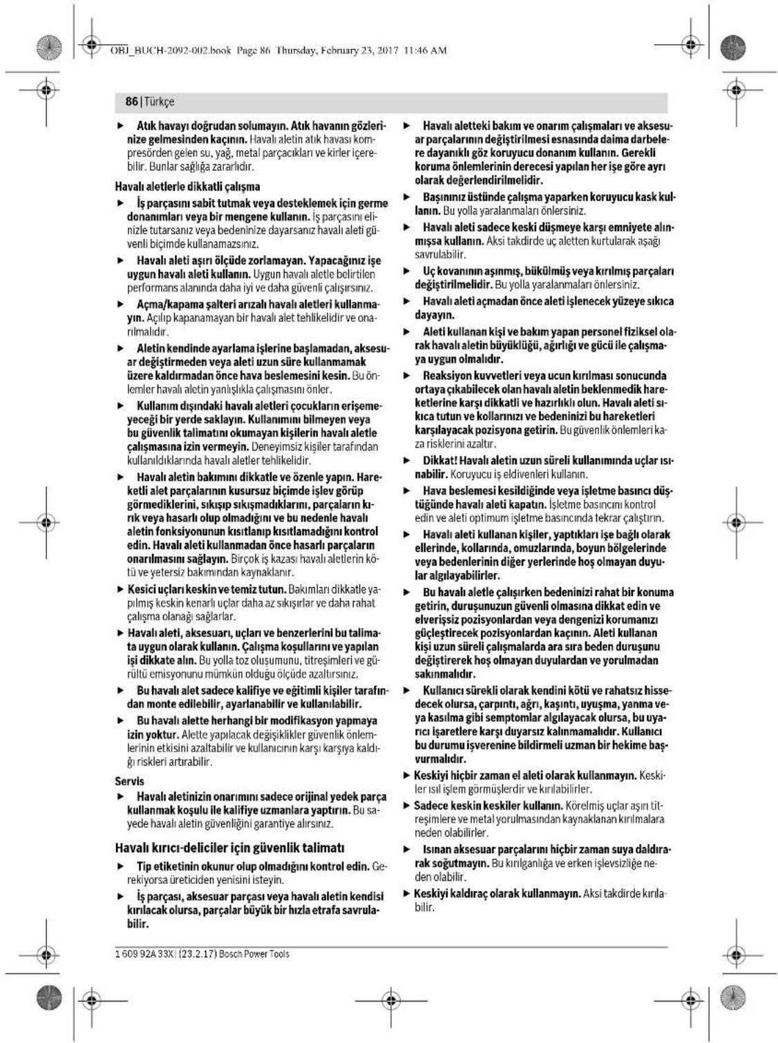 BOSCH DBH 740 R - Kisilerin guvenligi - 4