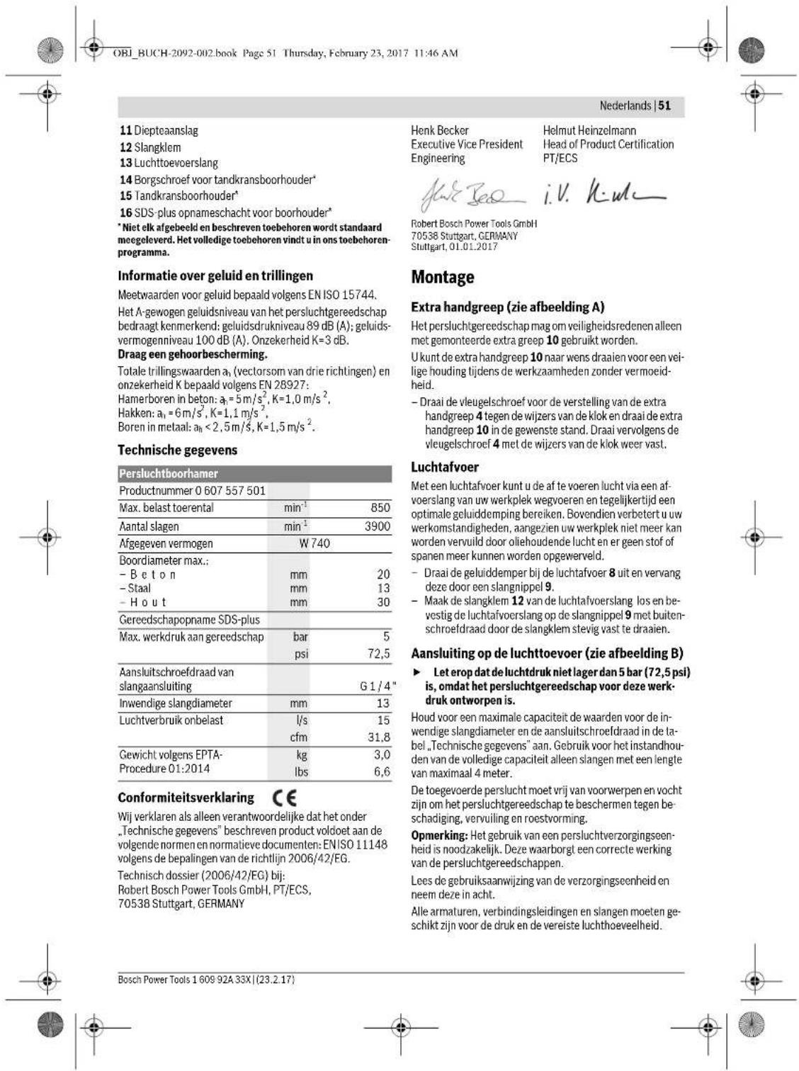 BOSCH DBH 740 R - Afegebelede componenten - 9