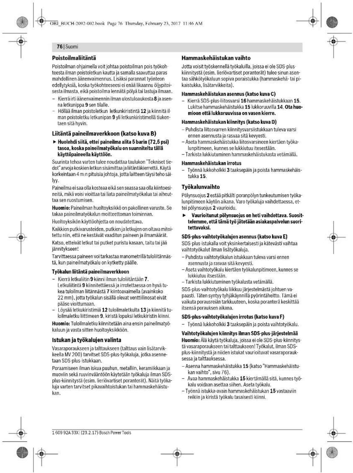 BOSCH DBH 740 R - Lisakahva (katso kuva A) - 7