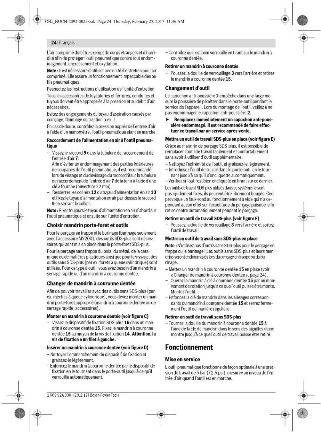 BOSCH DBH 740 R - Eléments de l'appareil - 10