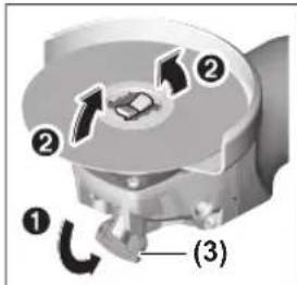 BOSCH GWX 9115 Professional - Removing the abrasive tool - 1