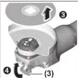 BOSCH GWX 9115 Professional - Removing the abrasive tool - 2