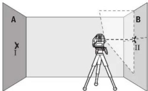 BOSCH GLL 550 Professional - Contrôle de la précision de hauteur de la ligne horizontale - 3