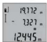 BOSCH GLM 50 Professional - Subtracting Measured Values - 1