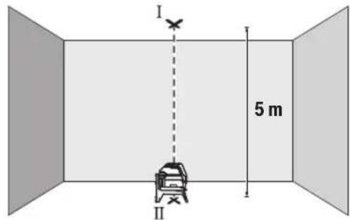BOSCH GCL 250 Professional - Verificarea preciziei liniei verticale - 1