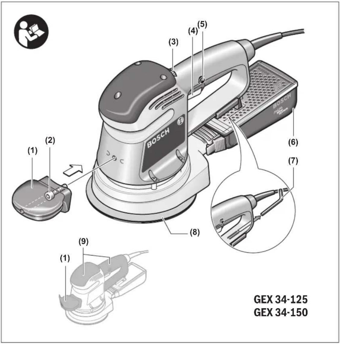 BOSCH GEX 34125 Professional - 1