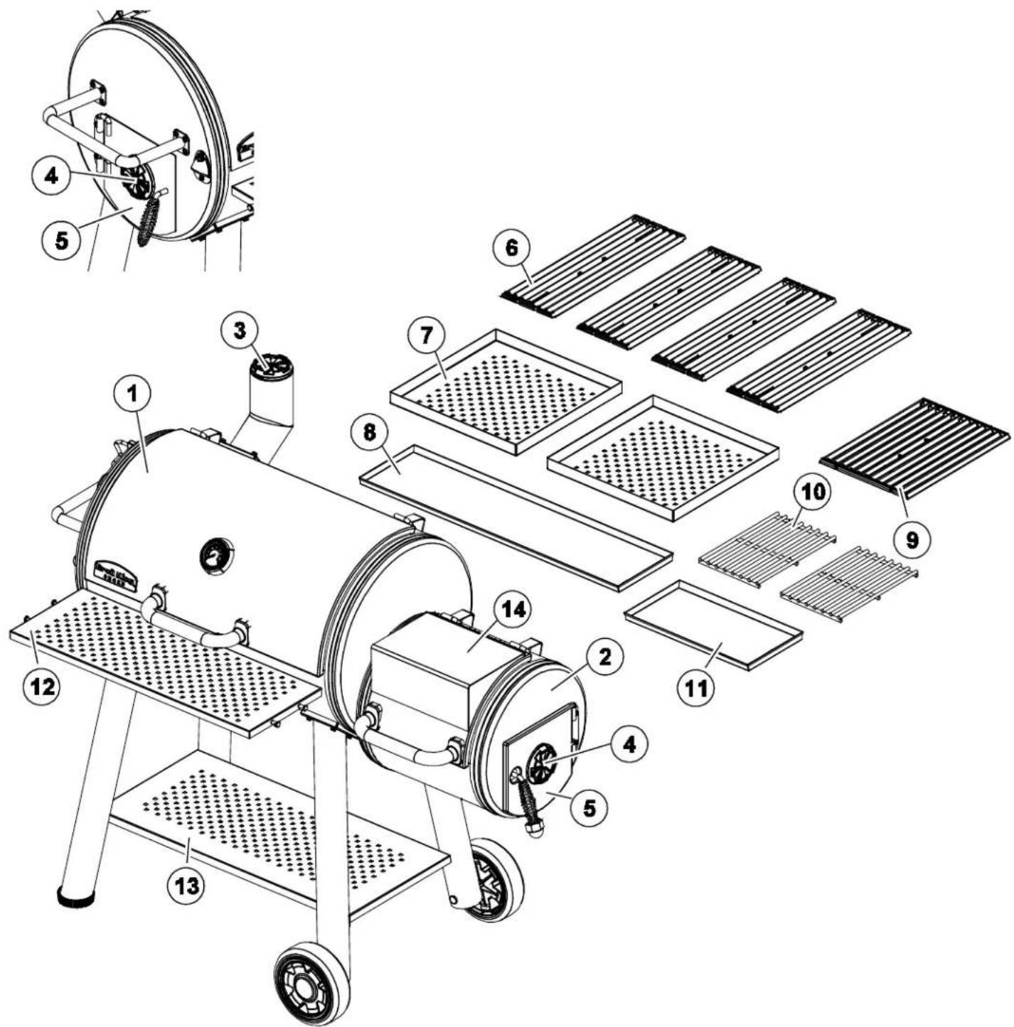 Broil King Smoke Offset 500 - BROIL KING® SMOKETM OFFSET SMOKER - 1