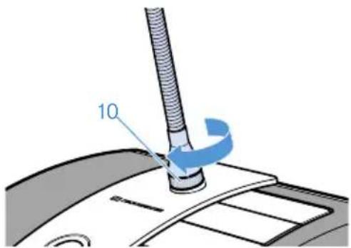 SENNHEISER ADN D1 - Visser/dévisser le microphone col de cygne adn-w MIC 15/36 - 2