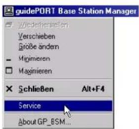 SENNHEISER GP SR 3200 - Ouvrir la fenetre "Service Dialog" - 1