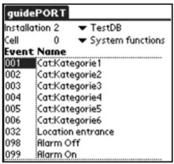 SENNHEISER GP SR 3200 - Déclencher la permutation automatique des catégories (système événement (System Event) "Cat") - 1