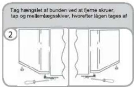 CANDY CCTOS 245XH - ÆNDRING AF LÅGERNES ÅBNINGSRETNING - 2