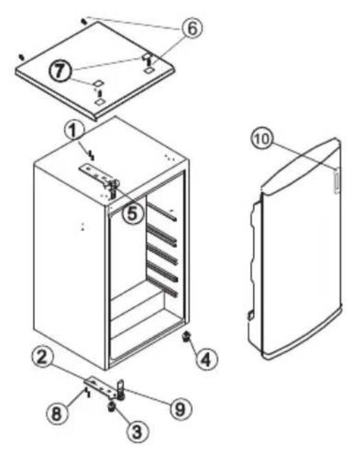 CANDY CHTOS 482W36N - Changing the reversible door - 2