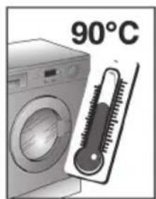 CANDY CMLB106 - WARNING: DURING THE WASHING CYCLE, THE WATER CAN REACH A TEMPERATURE OF 90^ . - 6