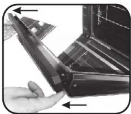 CANDY FCE 848 VX WFE - REMOVAL AND CLEANING OF THE GLASS DOOR - 7