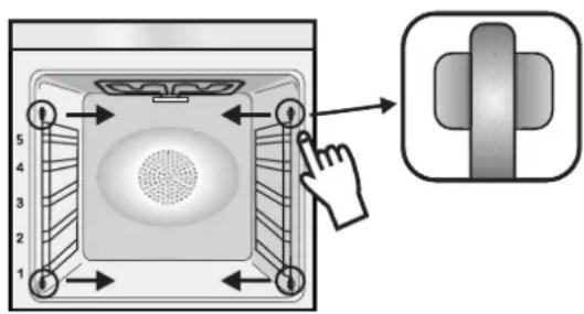 CANDY FCS 605 XE - Removing and cleaning wire racks - 1