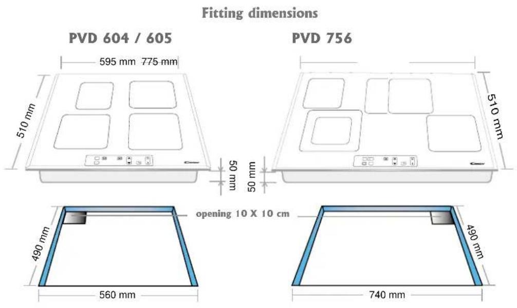 CANDY PC PVD 605 X - INSTALLATION - FITTING - 1