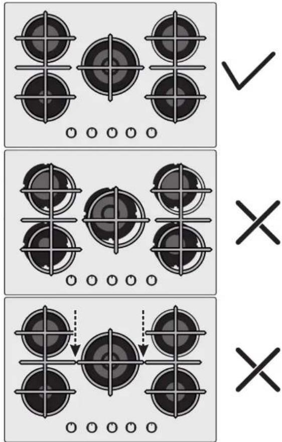 CANDY CVW6BB - USE OF HOB - USER INSTRUCTIONS - 1