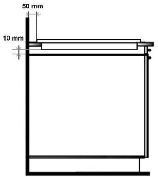CANDY PC PVD 756 N - Fitting the hob in a support unit Fitting the hob above a - 1