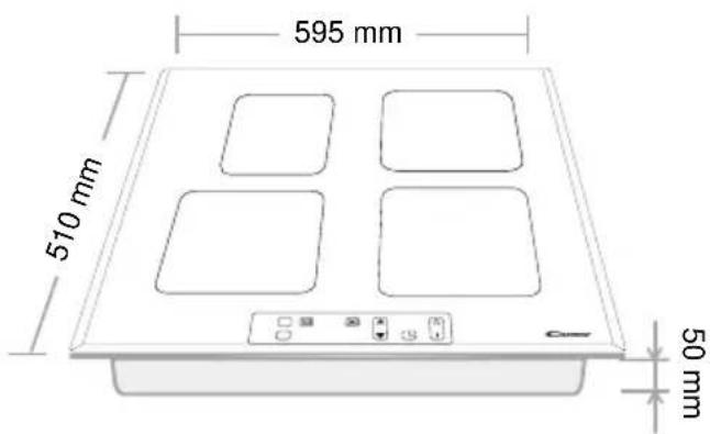 CANDY PC PVD 756 N - Dimensoes de encastramento - 1
