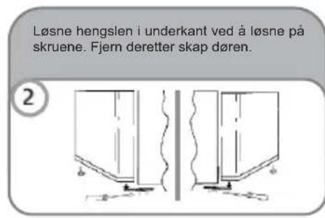 CANDY CCTOS542WHRU - OMHENGSLING AV DØR - 2
