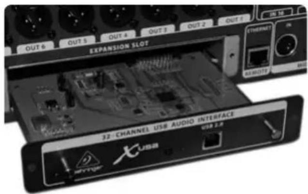 BEHRINGER XUSB - To install an interface I/O card: - 1
