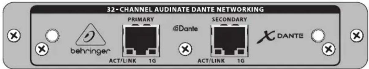 BEHRINGER XDANTE - Placa de Conectores - 2