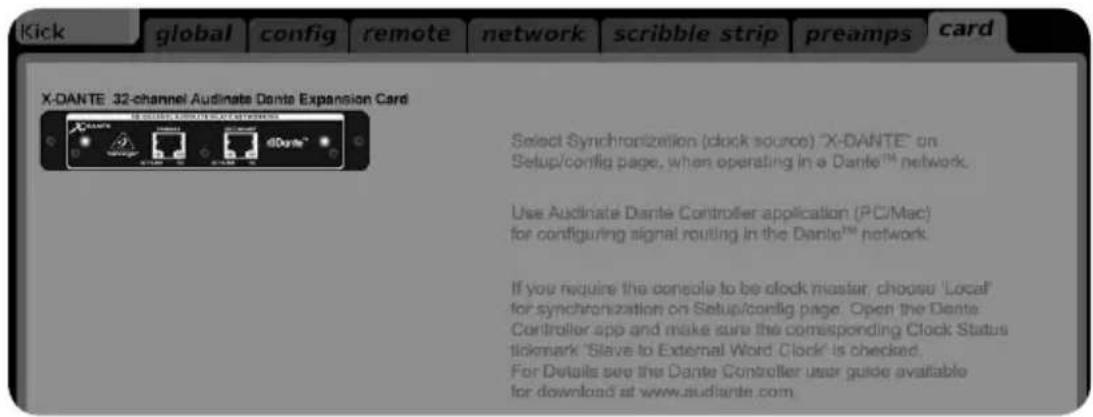 BEHRINGER XDANTE - Configuration X32 - 1