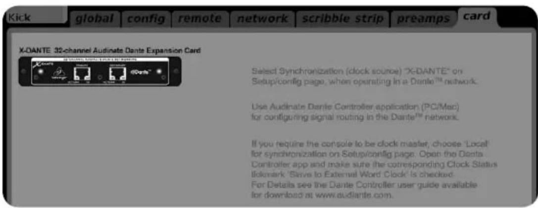 BEHRINGER XDANTE - X32 Setup - 1