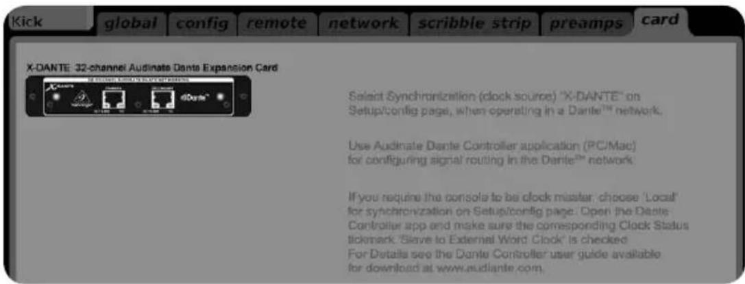 BEHRINGER XDANTE - Configuración de la X32 - 1