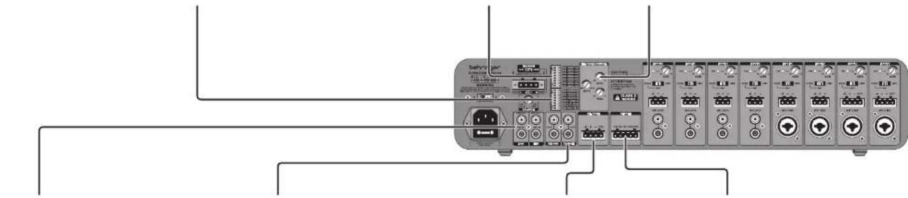 BEHRINGER Eurocom MA4008 - EUROCOM MA4008/MA4000M Controls - 6
