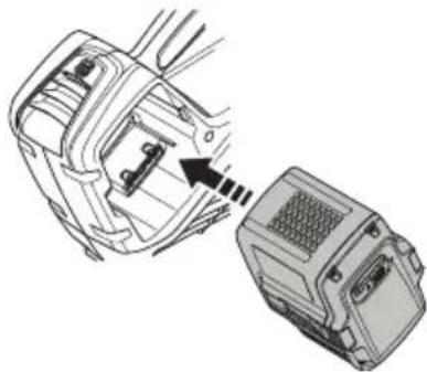 HUSQVARNA 530iBX - De accu aansluiten op het product - 2