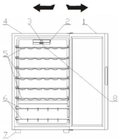 HOOVER HWINE 500 HWC 150 EELW - OMKEERBARE DEUR - 1