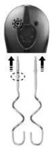 Solis Hand & Stick 8371 - Inserting the dough hooks: - 2