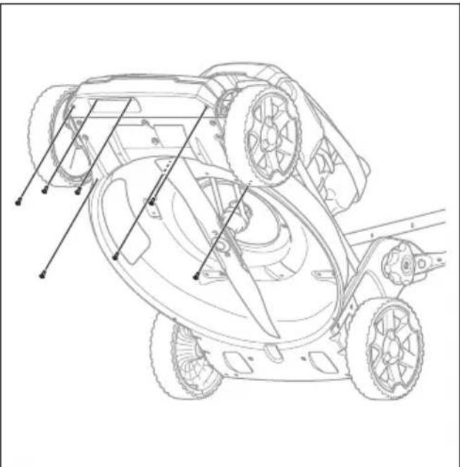 HUSQVARNA LB 251S - Pulizia sotto il coperchio della trasmissione (LB 251S) - 2