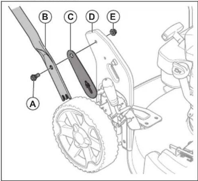 HUSQVARNA LB 251S - За да монтирате ръкохватката - 1
