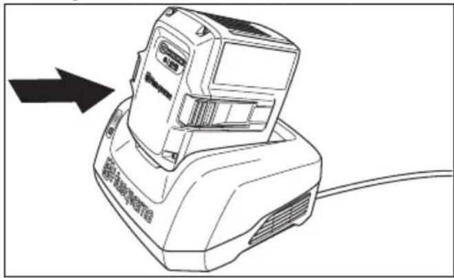 HUSQVARNA LC 247i - Per caricare la batteria - 2